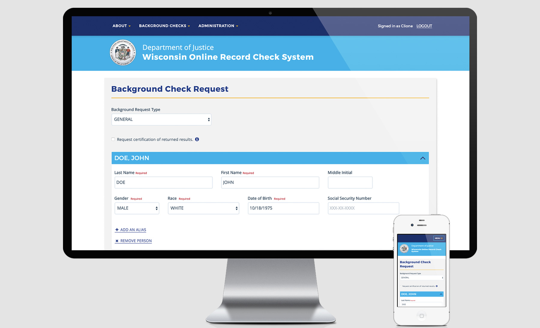 Record Check Request