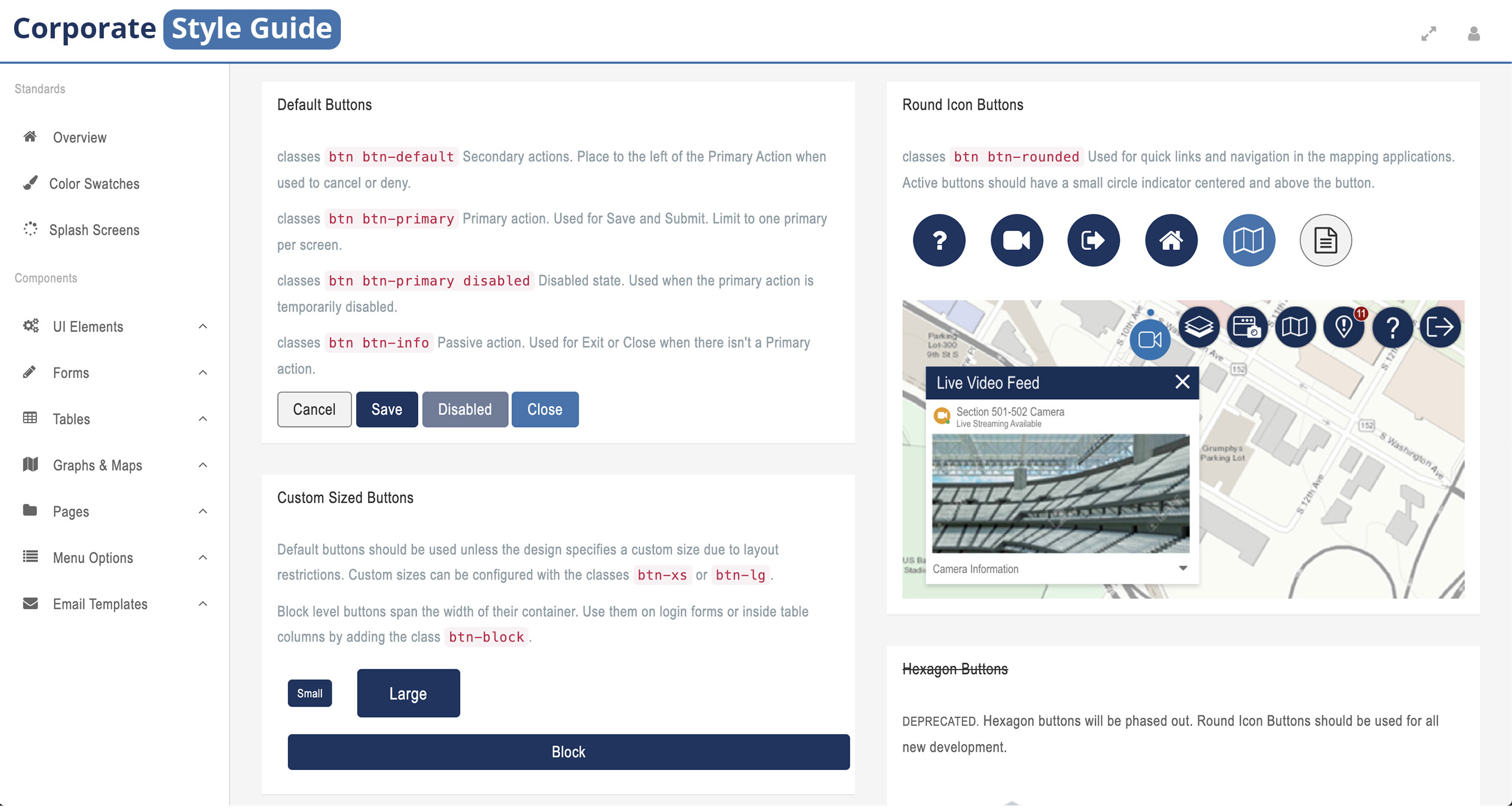 Corporage Style Guide Button Styles