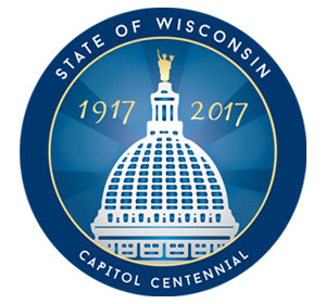 <span>Wisconsin Centennial Logo</span><i>→</i>